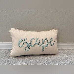 Set of 2 Mud Pie Coastal Beaded Pillows